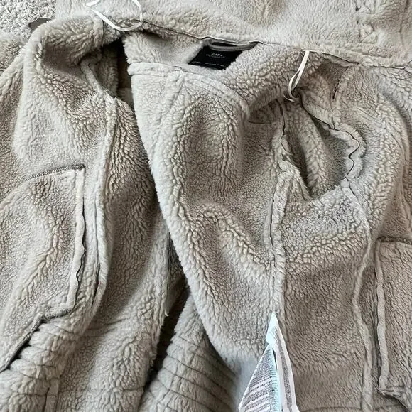 Zara Neutral Moto Jacket size XS Shearling - Picture 10 of 12